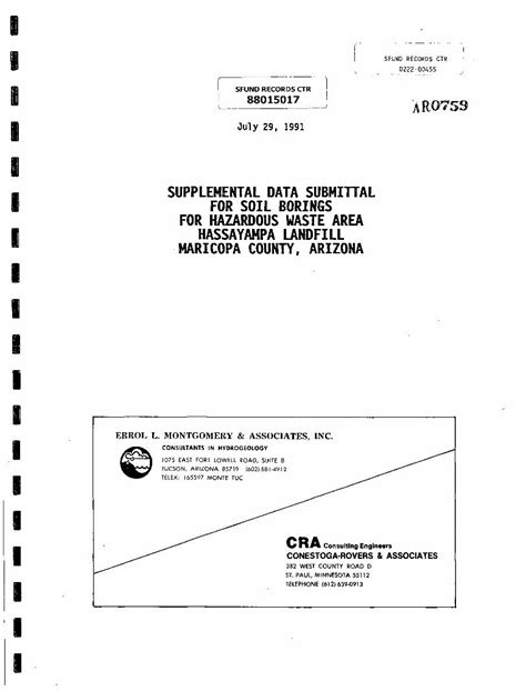 PDF Supplemental Data Submittal For Soil BoringsFOR SOIL BORINGS FOR