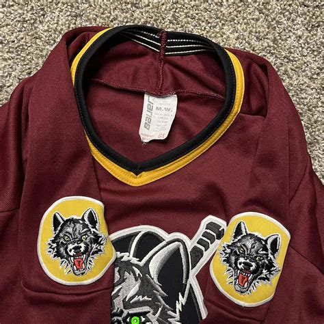 vintage 90s chicago wolves hockey jersey size large - Depop