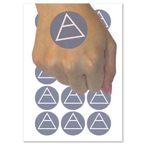 Triangle Witch Symbol Air Wicca Element Water Resistant Temporary Tattoo Set Fake Body Art