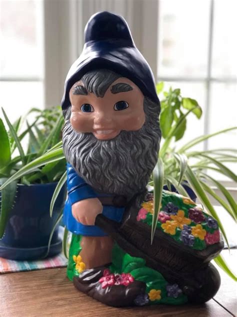 Garden Gnome with cart | Gnome statues, Gnome garden, Gnomes