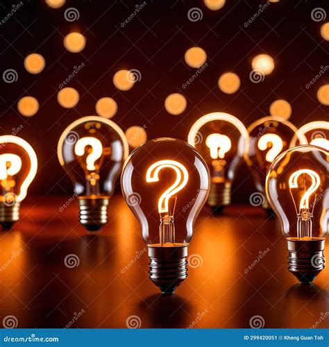 Glowing Light Bulb With Question Mark Indicating Curiosity And