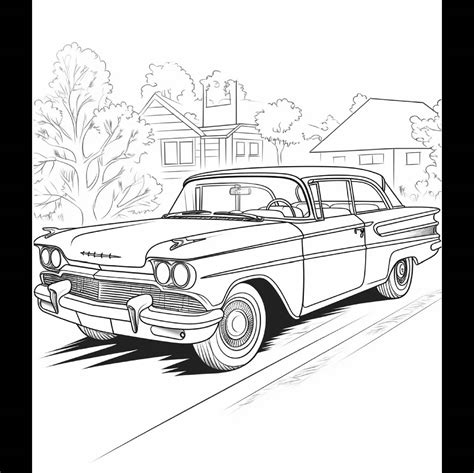 145 Classic and Vintage Cars Coloring Pages, Stress Relieving colouring ...