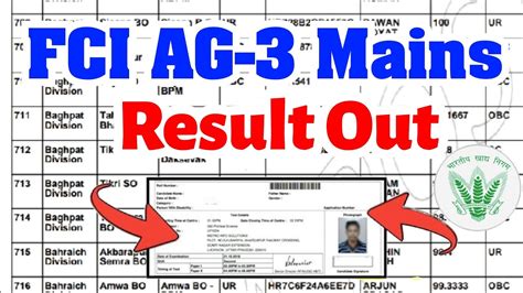 Fci Ag Mains Result Declared Fci Grade Lll Mains Result