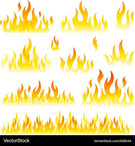 Flames Royalty Free Vector Image Vectorstock