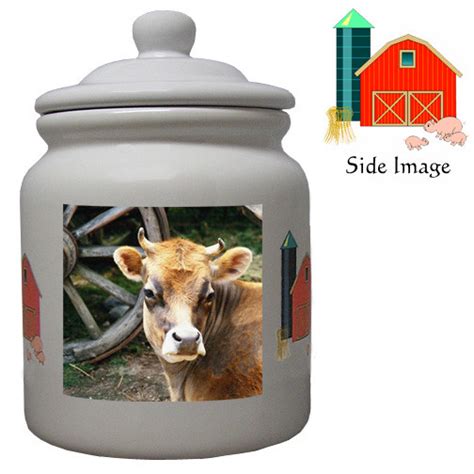 Cow Ceramic Color Cookie Jar