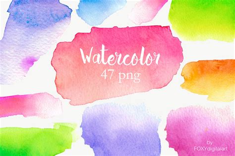 Watercolor Paint Splotches Clipart By FOXYdigitalart | TheHungryJPEG