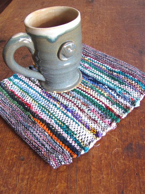 Rainbow Black Fiesta Kitchen Pot Holder Woven Hot Pad BBQ Etsy