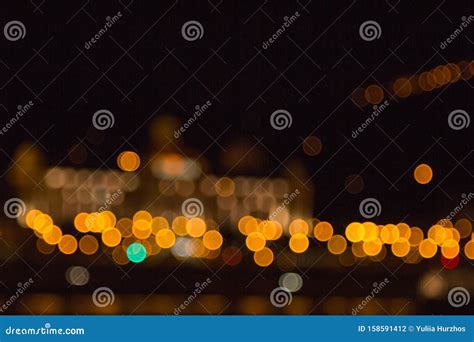 Luces Borrosas De Una Gran Ciudad Por La Noche Antecedentes De Las