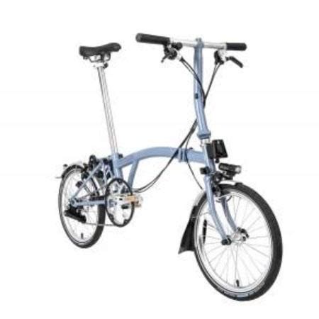 Brompton C Line Explore S L Folding Bicycle Cloud Blue Cycle To Go