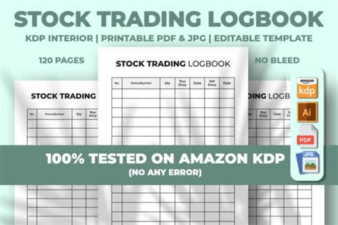 Stock Trading Logbook Kdp Interior Graphic By M Design Creative Fabrica