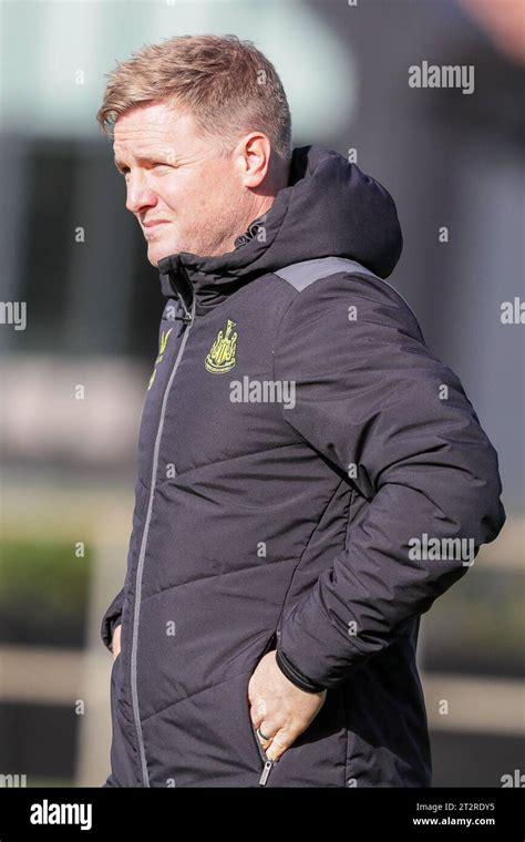 Manager Of Newcastle Eddie Howe Newcastle United Training Ahead Of Their Uefa Champions