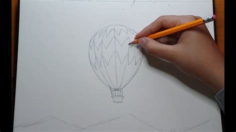 Como Dibujar Un Globo Aerostatico How To Draw A Hot Air Balloon Youtube