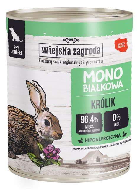 Wiejska Zagroda Mokra Karma Dla Psa Monoproteinowa Kr Lik G Petstars