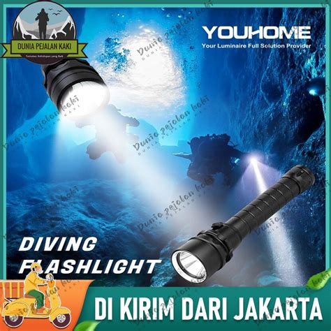 Jual Paket Senter Selam Diving Led T Scuba Dive Waterproof M