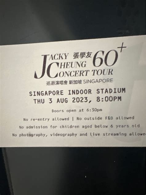 Jacky Cheung Concert Tickets Vouchers Event Tickets On Carousell