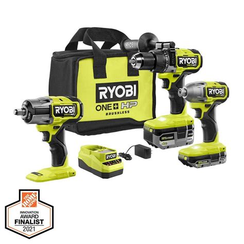 Ryobi One Hp 18v Brushless Cordless 3 Tool Combo Kit W Hammer Drill