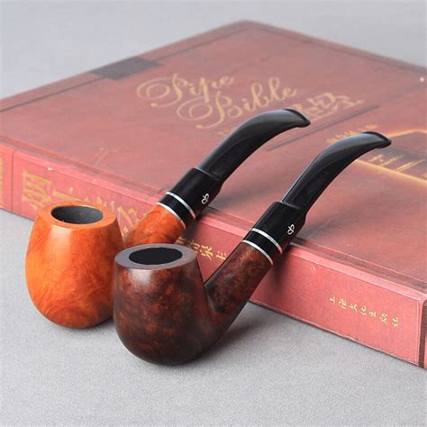 2 Colors Briar Wooden Tobacco Pipe Straight Type Smoking Tobacco Pipe