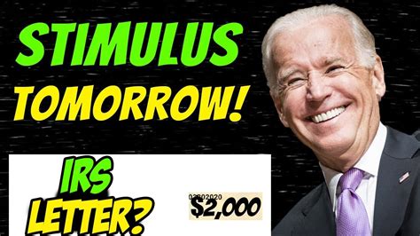 IRS Send The Letter 2000 Stimulus Sending Out Tomorrow 4th