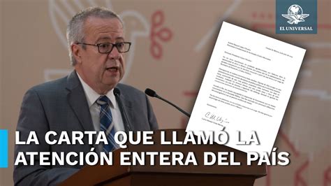 Con Esta Carta Renunci Carlos Urz A Al Gobierno De Amlo Youtube