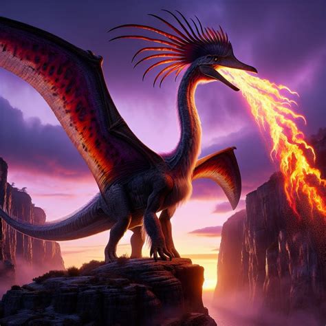 A Fire Breathing Quetzalcoatlus Ai Generated Artwork Nightcafe Creator