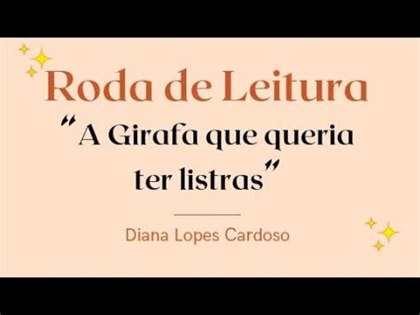 Trabalho Roda De Leitura A Girafa Que Queria Ter Listras Diana Lopes