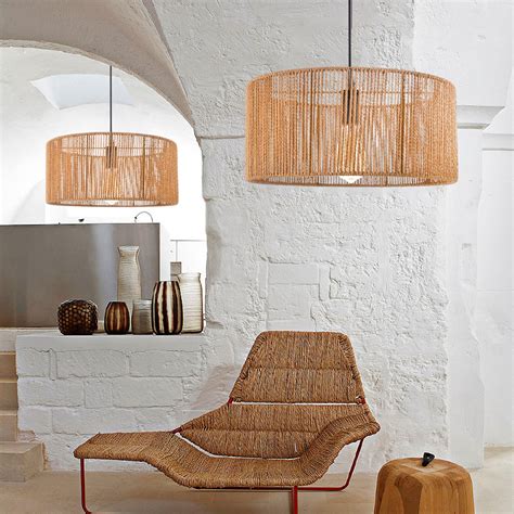 Arturesthome Modern Bohemian Pendant Light Wicker Chandelier Lighting