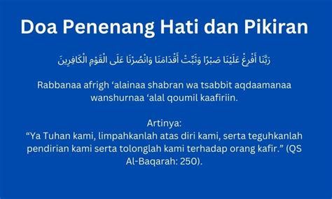 Doa Penenang Hati Dan Pikiran Untuk Hapus Kecemasan