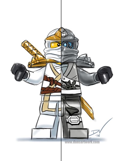 Artworks By Dan Veesenmeyer Lego Ninjago Digital Sketch Zanethe Ninja Who