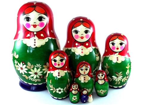 Nesting Dolls 9 Pcs Russian Matryoshka Babushka Doll For Kids