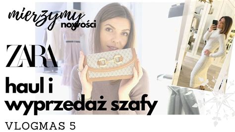 HAUL i Mierzymy ZARA Wyprzedaż mojej szafy VLOGMAS 5 YouTube