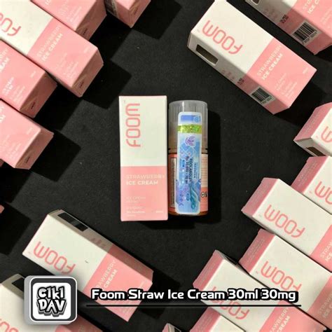 Jual FOOM Strawberry Ice Cream Salt Nic 30ml Eliquid Shopee Indonesia