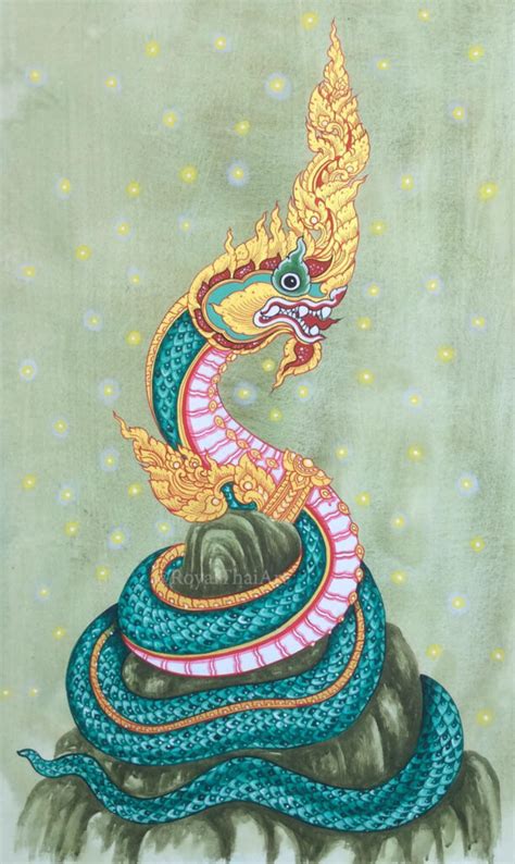 Famous Phaya Naga Painting - Original Art for Sale Online