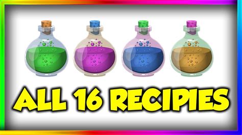 ALL 16 ALCHEMIST GLOVE POTION RECIPIES How To Throw Potion IN SLAP