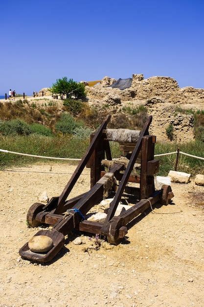 Premium Photo | Ancient siege weapons in apollonia national park israel