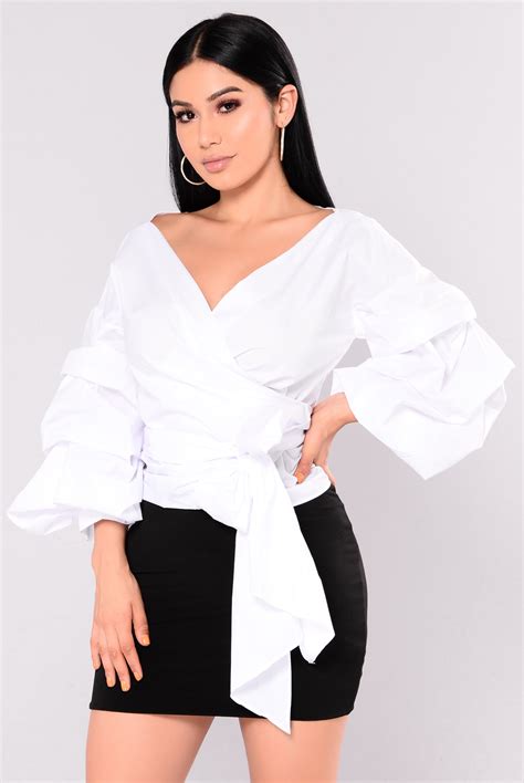 Lorena Puff Sleeve Top White