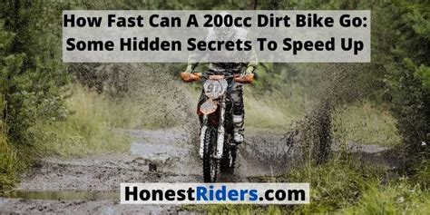 How Fast Can A 200cc Dirt Bike Go Some Hidden Secrets To Speed Up