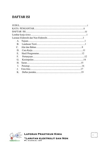 Larutan Elektrolit Dan Non Elektrolit Pdf