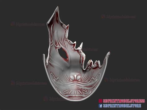 Ghost Of Tsushima Shattered Mask Of Tomoe 3D Print Model | 3D Print Model Store