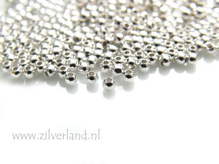 100 Stuks 2mm Sterling Zilveren Kralen Zilverland Zilveren Sieraden