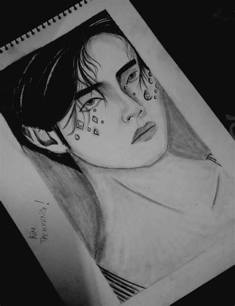 Kim taehyung sketch #charcoal painting#sketch of V aka taehyung