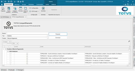 Framework Linha Rm Frame Totvs Compartilhamento Central De