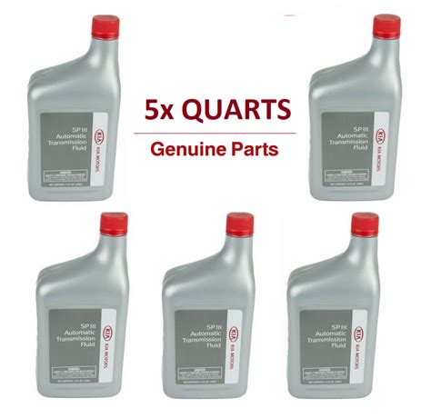 Quarts Pack Genuine Kia Atf Spiii Automatic Transmission Oil Fluid