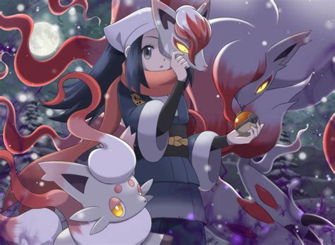 Akari Hisuian Zorua And Hisuian Zoroark Pokemon And 1 More Drawn By