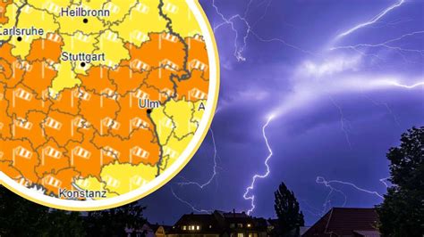 Sturm Warnung für Baden Württemberg Gewitter drohen am Donnerstag