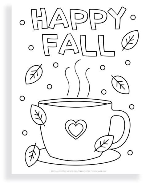 Happy Fall Coloring Pages