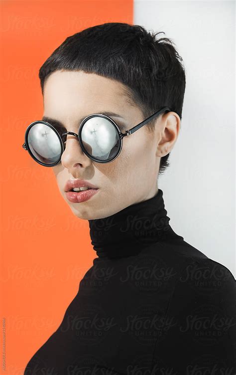 Fashion Conceptual Portrait Of Female With Sunglasses By Stocksy