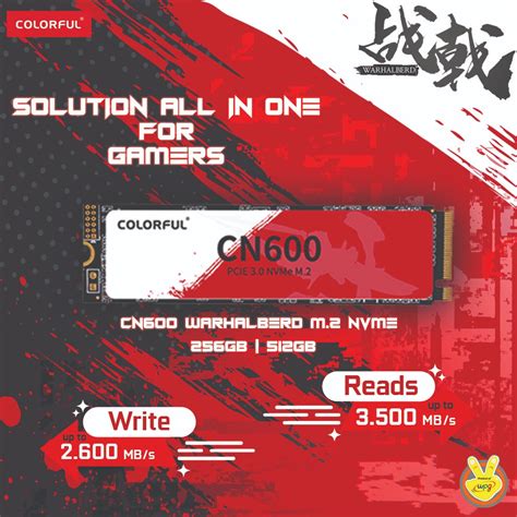 Jual Colorful CN600 256GB Warhalberd SSD M.2 NVMe PCIe Gen 3.0x4 ...