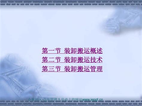 仓库装卸搬运工管理装卸搬运工技术培训pptword文档在线阅读与下载无忧文档