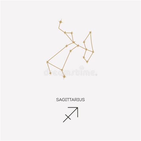 Constellation Sagittarius Vector Illustration Stock Illustration