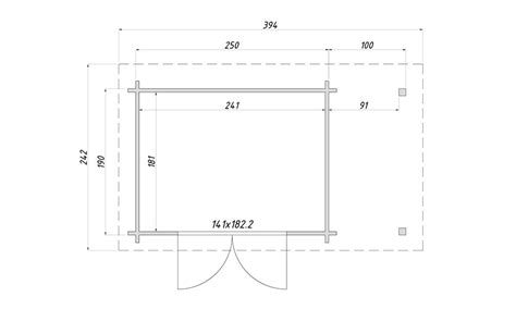 Cabane Marseille 5 appentis porte semi vitrée Ep 44mm 4 37m² int